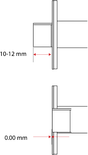 KAS NTL070 Tubular Latch - throw and retraction diagram
