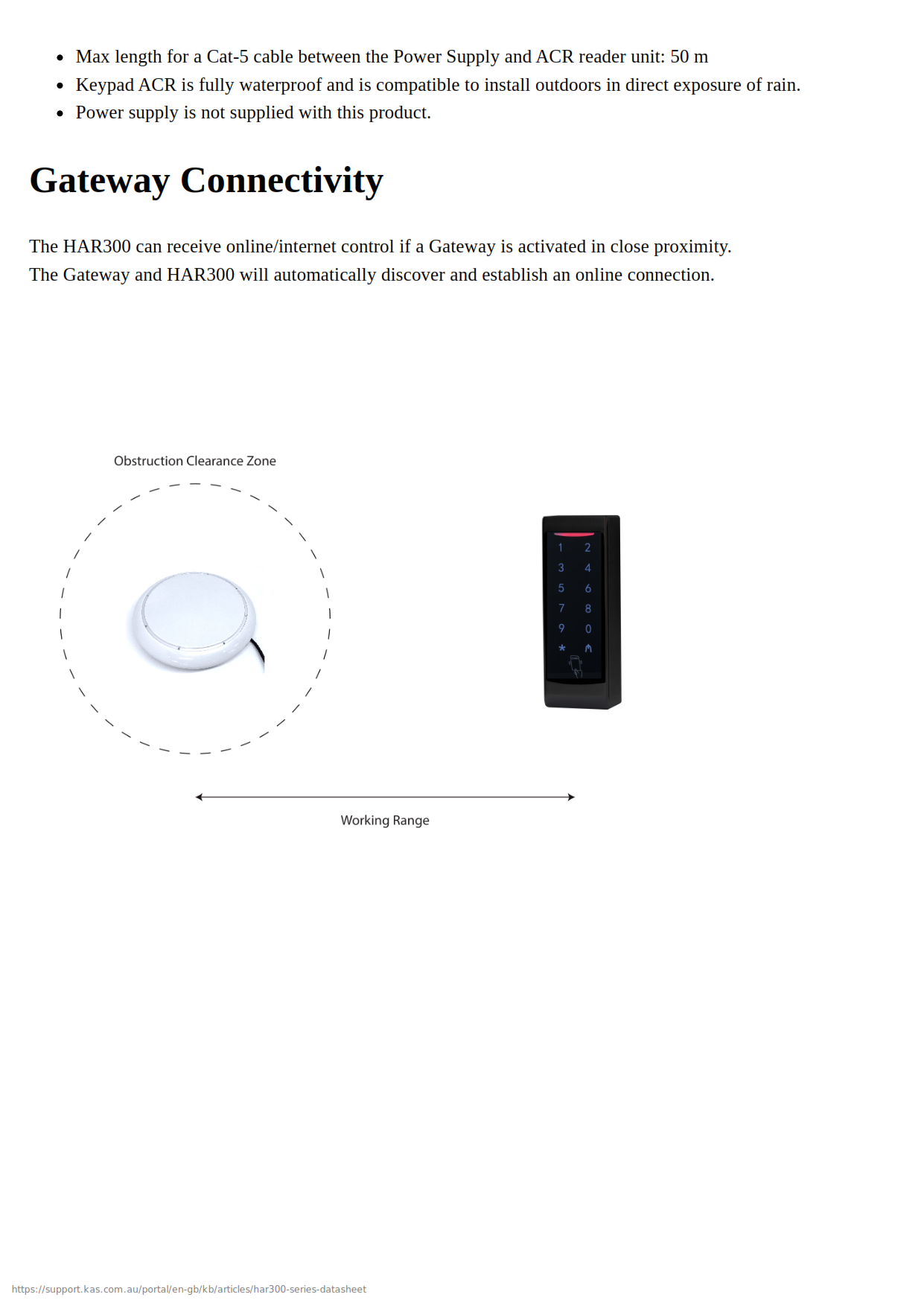KAS NEO Access Control Installation and Specifications page 6