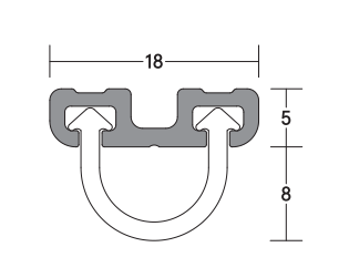 LAS3002 Door Bottom Seal Dimensions