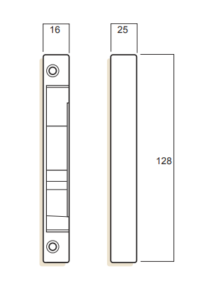Whitco hinge plate dimensional diagram